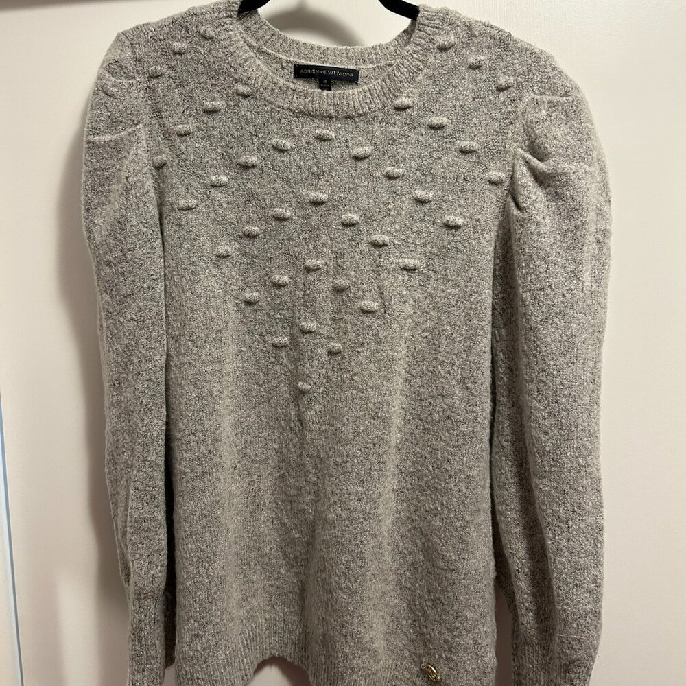 Adrienne Vittadini Puff Sleeve Popcorn Sweater
